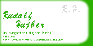 rudolf hujber business card